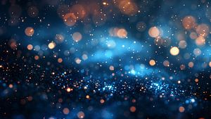 Blauer Hintergrund mit Gold