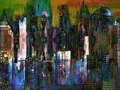 5a. Stedelijke landschap, Manhattan, NY.  (kleur) van Alies werk thumbnail