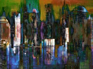 5a. Stadtlandschaft, Manhattan, NY. (Farbe) von Alies werk