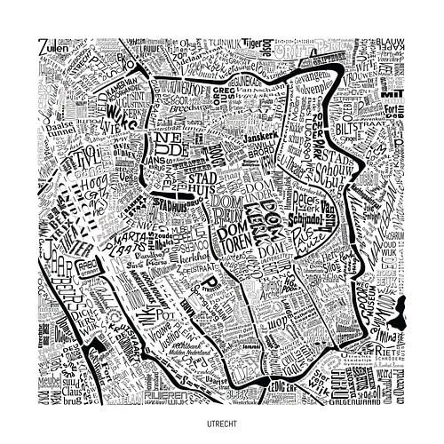 Citymap of Utrecht as a map with all the best places