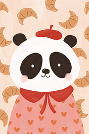 Französischer Panda mit Croissants von Tamara Houtveen