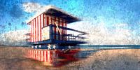 Digital-Art Miami Beach Watchtower von Melanie Viola Miniaturansicht
