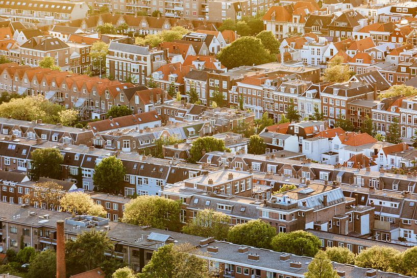 Luftaufnahme eines Stadtteils im Zentrum von Den Haag von gaps photography