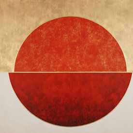 Intérieur du bureau Golden Divide Red Sky sur Peintures accrocheuses