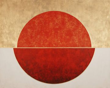 Büroeinrichtung | Golden Divide Red Sky von Blickfänger Gemälde