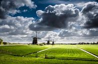 Holländische Windmühlen und bewölktem Himmel von Ricardo Bouman Fotografie Miniaturansicht