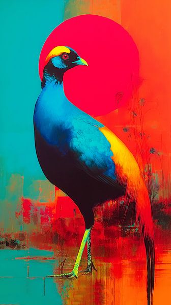 Battle of colours : Bird of paradise by Preet Lambon