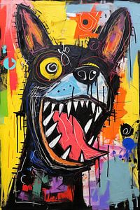 Verrückter Hund Streetart Graffiti