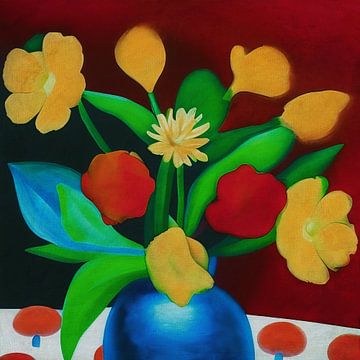 Still life of flowers 3 by Jan Keteleer