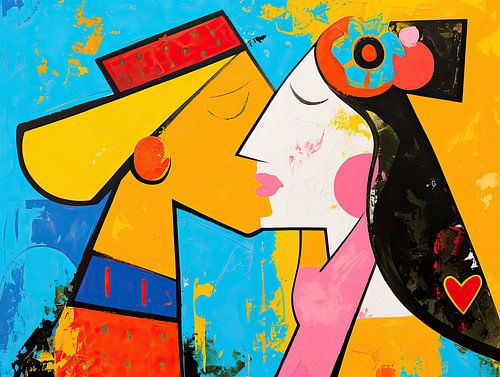 Vrolijke Kleurige Kus