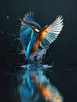 vibrante ijsvogel van PixelPrestige