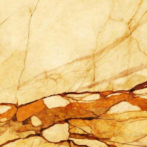 MARBLED ABSTRACT BEIGE ORANGE