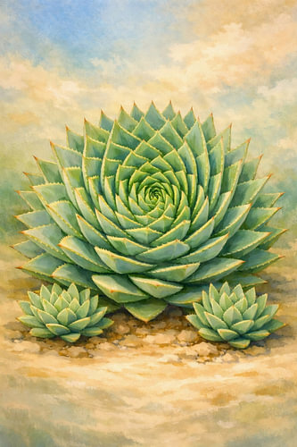 Spiraltanz der Natur – Aloe Polyphylla