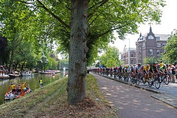 Utrecht Tour de France Wielrenners langs de singel. van Aart Advocaat Fotografie - Imageplein.nl