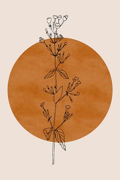 Japanische botanische Blume auf Terra no. 5 von Dina Dankers
