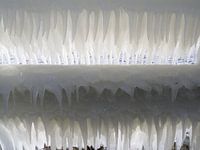 Ice growth on the Afsluitdijk during severe frost