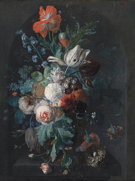 Een vaas met bloemen, Jan van Huysum