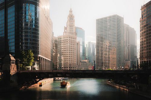 Chicago River skyline van Joris Vanbillemont