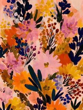 Ausdrucksstarkes Wildblumenmuster von Gypsy Galleria