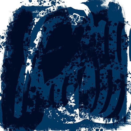 Abstracte marine blauwe minimalistische kunst. Maritiem landschap IX