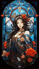 Japan (stained glass) by Harry Herman