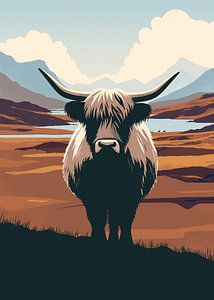 Schottisches Hochlandrind in den schottischen Highlands von Eduard Broekhuijsen