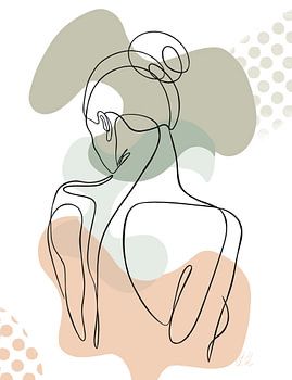 Strichzeichnung einer Frau