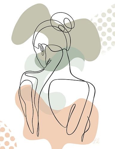 Strichzeichnung einer Frau