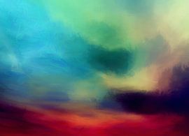 Abstract landschap van Angel Estevez