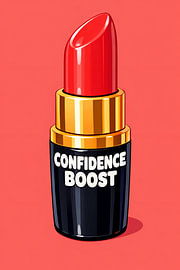Illustration de rouge à lèvres « Confidence Boost » sur DesignDoodle