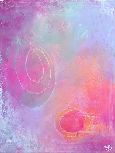 Dromerige Harmonie – serie abstracte acrylkunst in zachte pasteltinten van Femke Bender