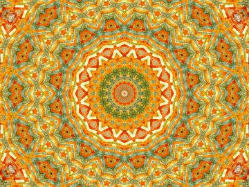 Steinerne Erde (Mandala aus Terrakotta-Stein) von Caroline Lichthart