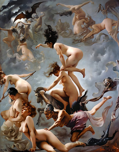 Bodies Rising Through Clouds