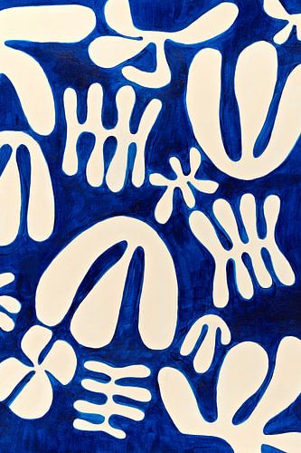 Witte en blauwe bloemen