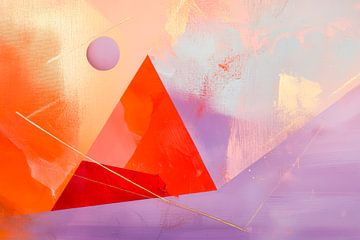 L'harmonie géométrique dans des couleurs douces sur Poster Art Shop