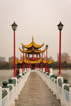 Tempel am Lotus-Teich in Kaohsiung, Taiwan von Yolan Bottema