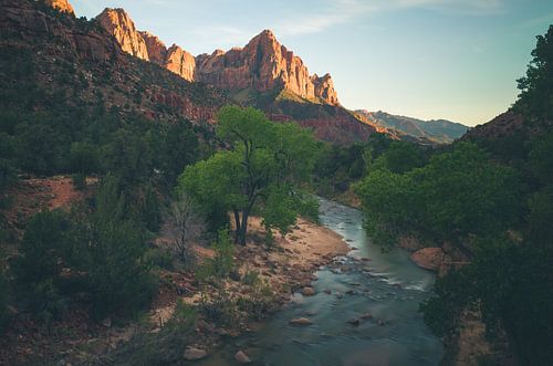 Coucher de soleil dans le parc national de Zion
