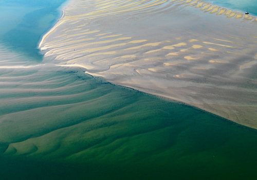 Droogvallende platen in de Oosterschelde