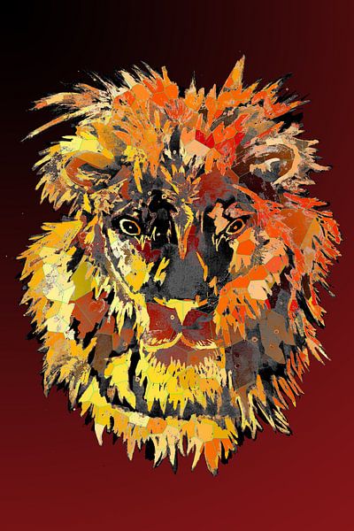 Grand lion d'Afrique par Sebastian Grafmann