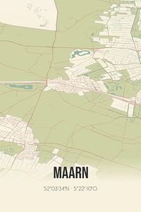 Vintage landkaart van Maarn (Utrecht) van Rezona