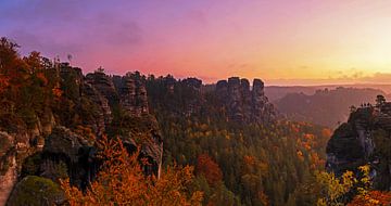 Sonnenaufgang in der Sächsischen Schweiz von Frank Herrmann