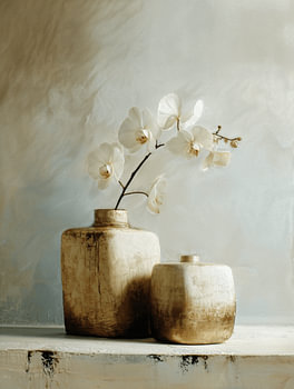 Orchid in Japandi style