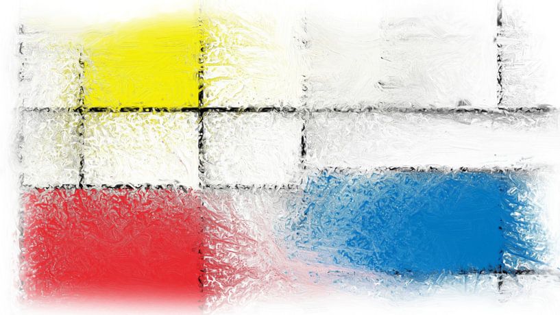 Red blue yellow pointillism by Maurice Dawson