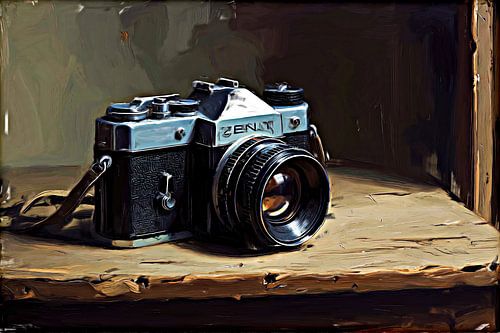 Oude spiegelreflexcamera