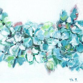 Wreath of hydrangea by Thea Bouwman