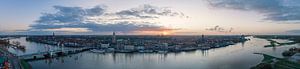 Kampen panorama zonsondergang over de IJssel in de winter van Sjoerd van der Wal Fotografie