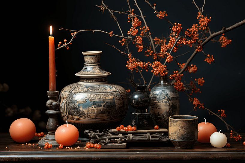 Asian still life by Ton Kuijpers