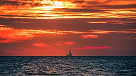 Zonsondergang op het strand