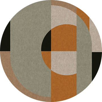 Geometrische Retro Kunst: Scandinavisch Industrieel Minimalisme 8 van Dina Dankers