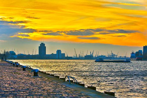 Zonsondergang Rotterdamse Haven 